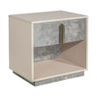 Michael Amini Pavira 1-Drawer Nightstand with LED Lights - Stone