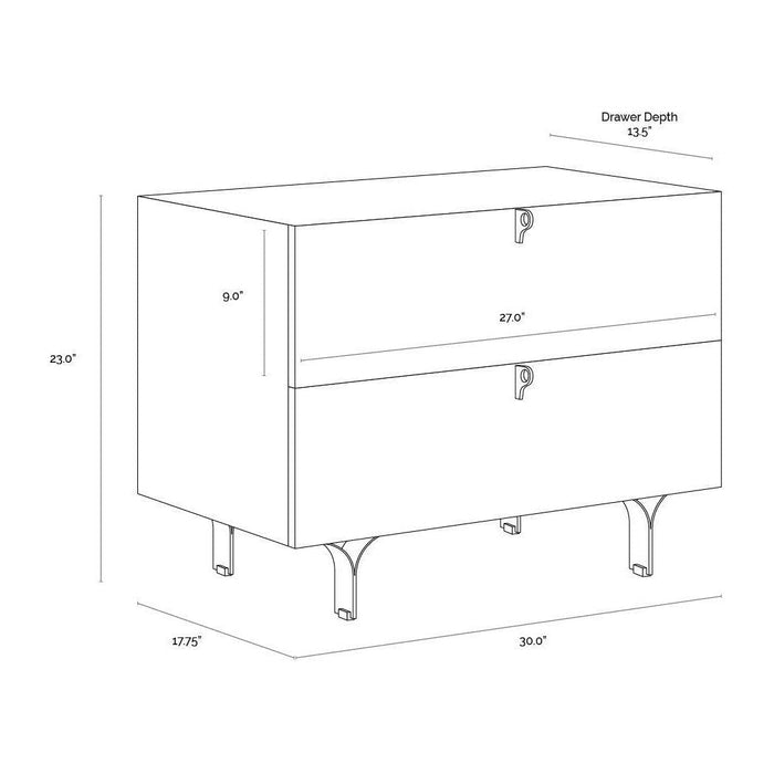 Sunpan Celine Nightstand New