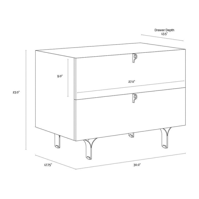 Sunpan Celine Nightstand New