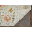 Feizy Karina 69GBF Transitional Floral & Botanical Rug in Ivory/Gold/Green