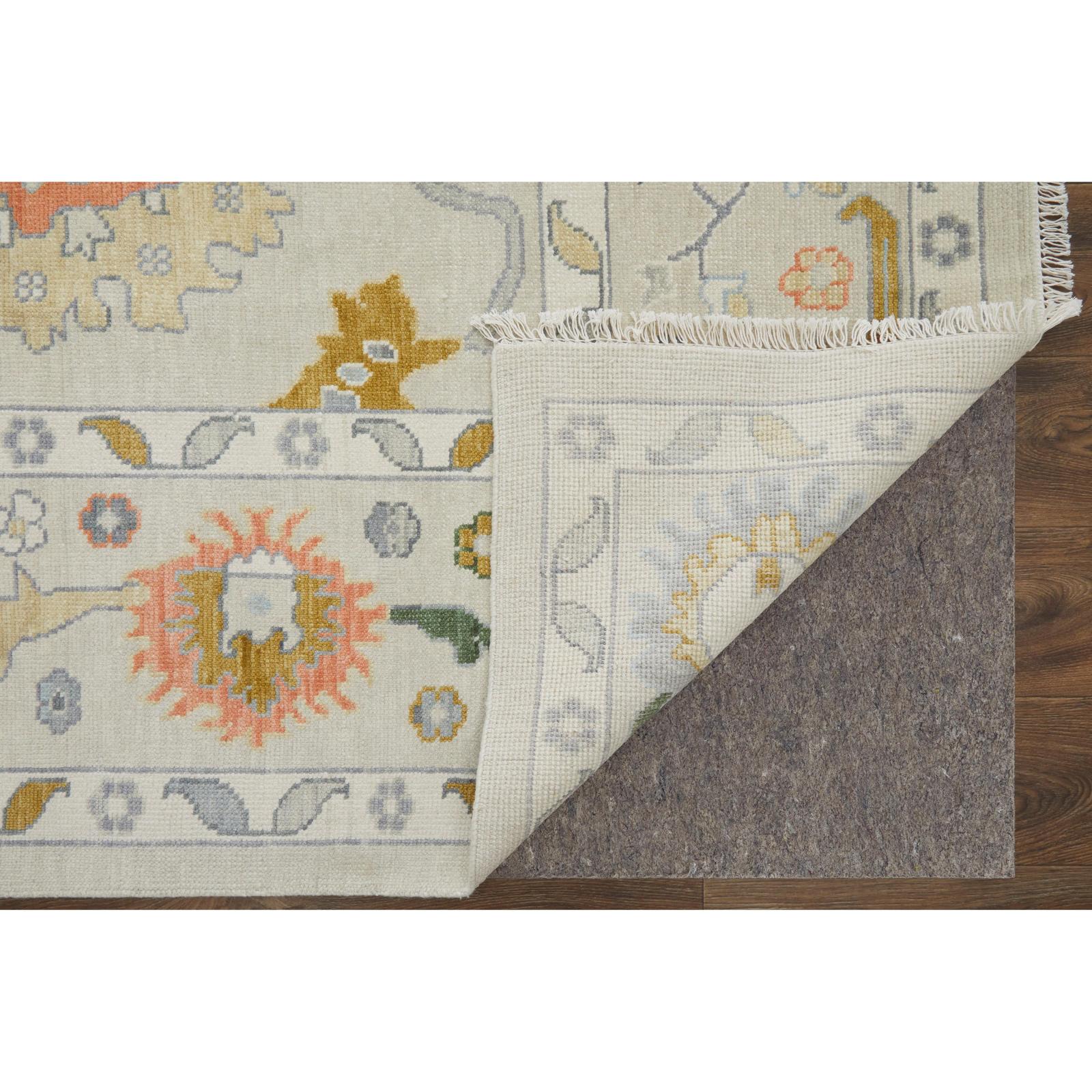 Feizy Karina 69GBF Transitional Floral & Botanical Rug in Ivory/Gold/Green