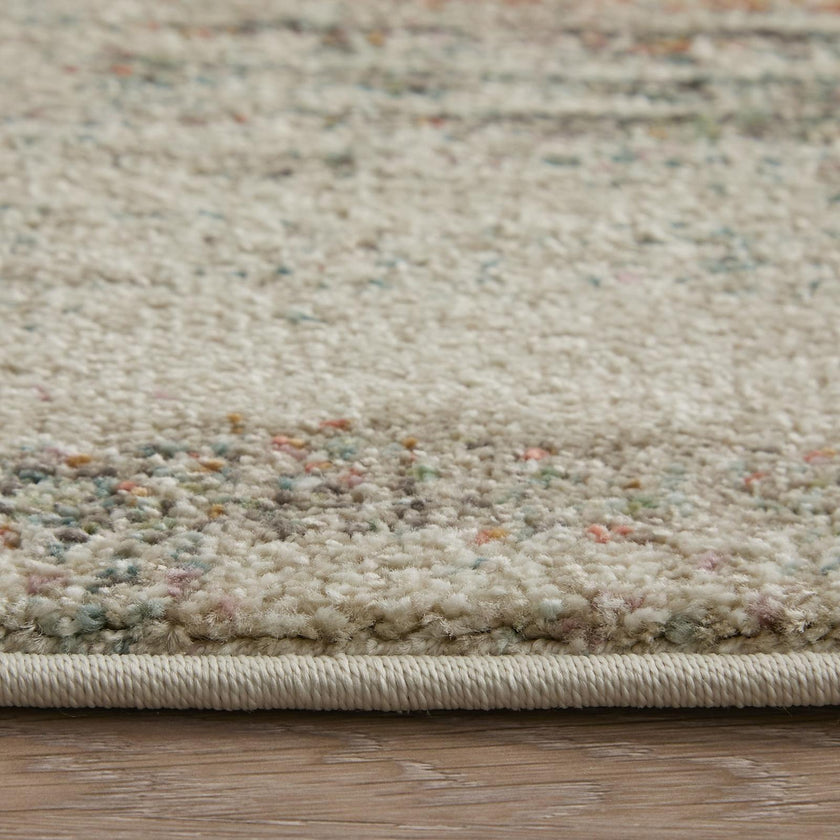 Feizy Eden 39QWF Modern Abstract Rug in Ivory/Gray/Green