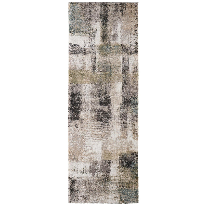 Feizy Skyview 39Q9F Modern Abstract Rug in Gray/Taupe/Ivory