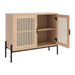 Sunpan Avida Sideboard - Small - Black - Rustic Oak/Natural