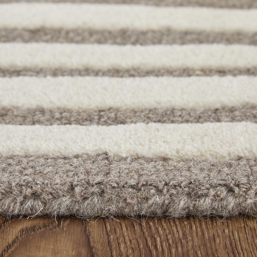 Feizy Kimball 8A31F Transitional Abstract Rug in Taupe/Ivory