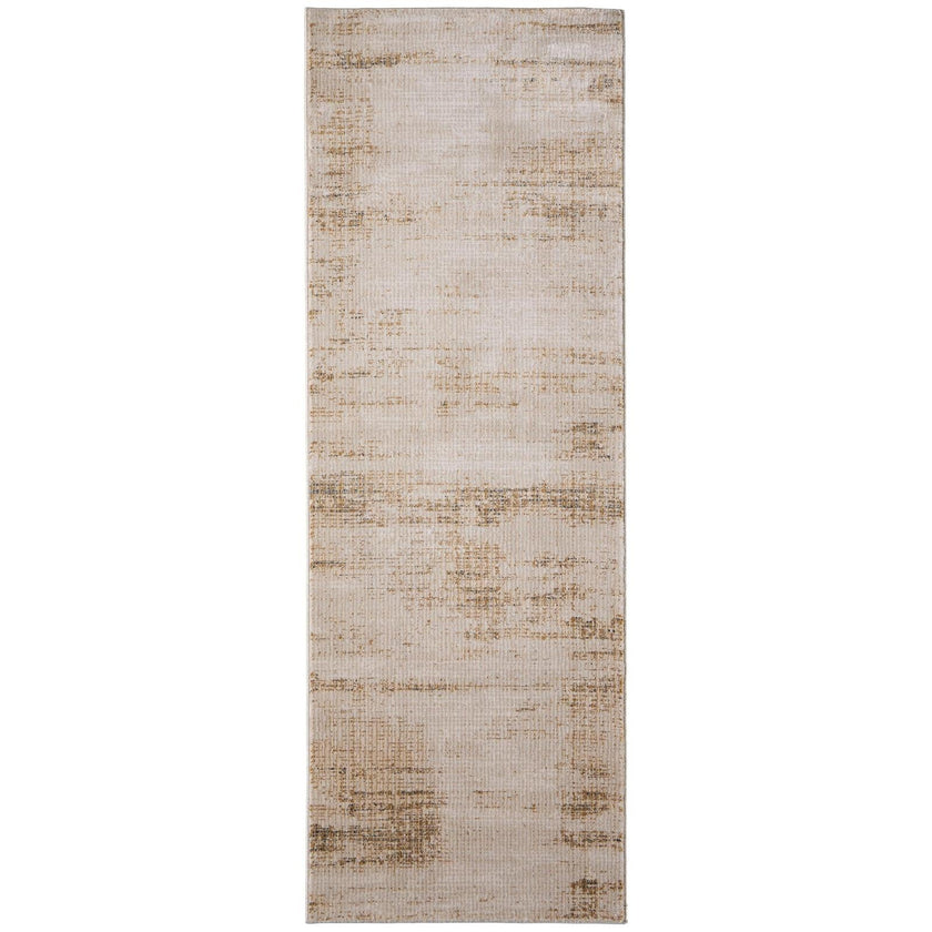 Feizy Deja 39PKF Modern Distressed Rug in Ivory/Brown/Tan