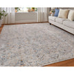 Feizy Pasha 39M6F Transitional Distressed in Ivory/Blue/Tan