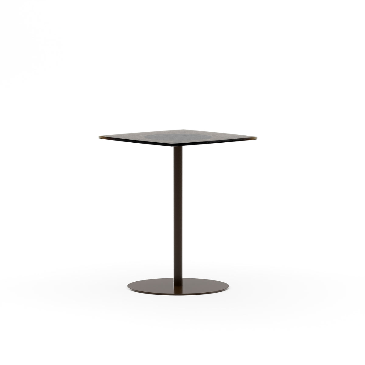 Caracole Resurface Bronze Glass Ped Side Table