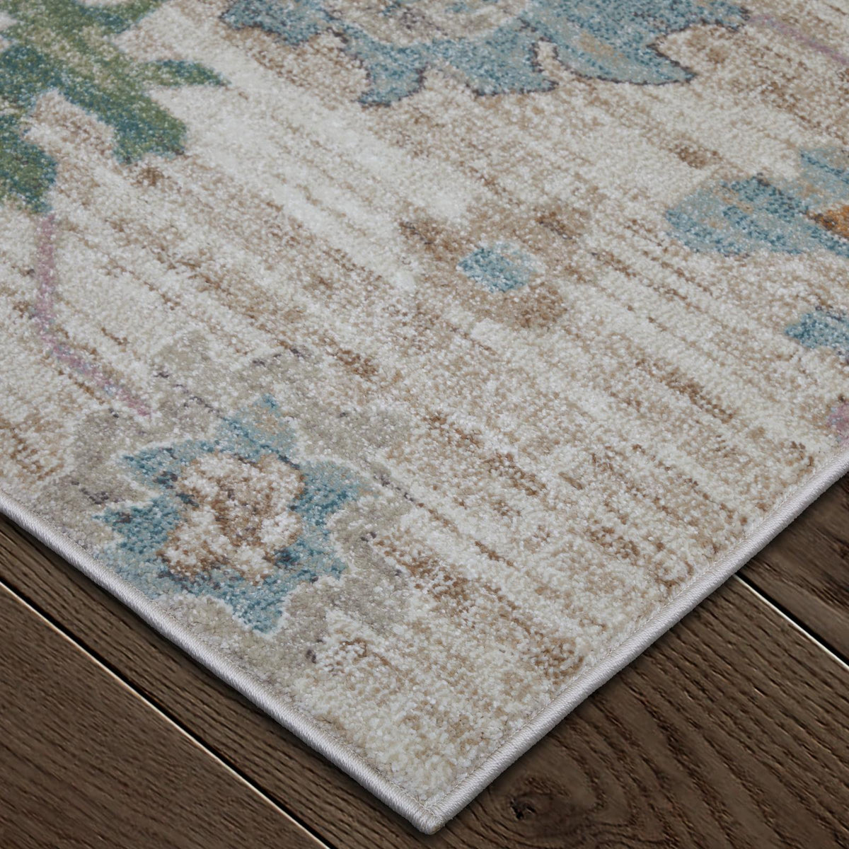 Feizy Dartmouth 39QKF Transitional Abstract Rug in Tan/Brown/Blue