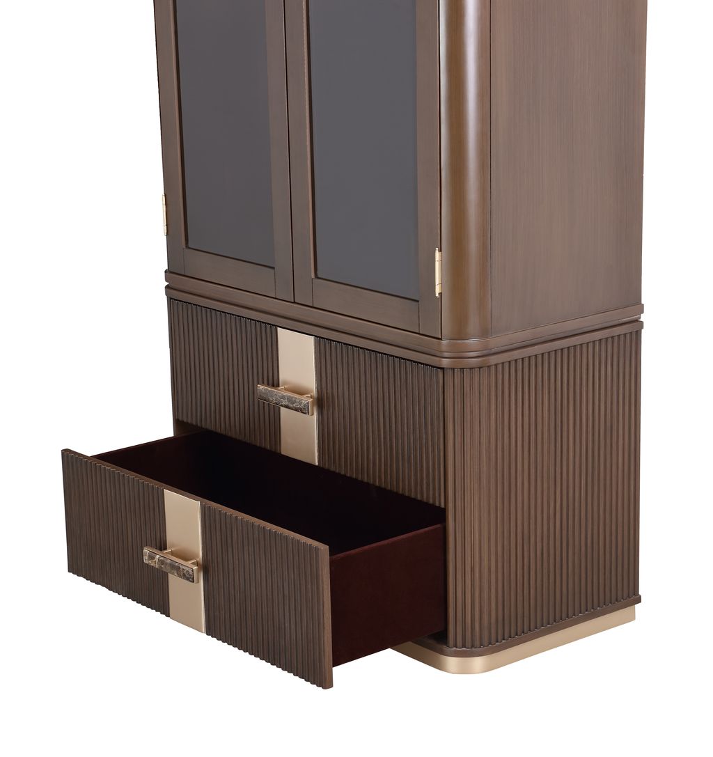 Michael Amini West Kensington Display Cabinet - Medium Espresso