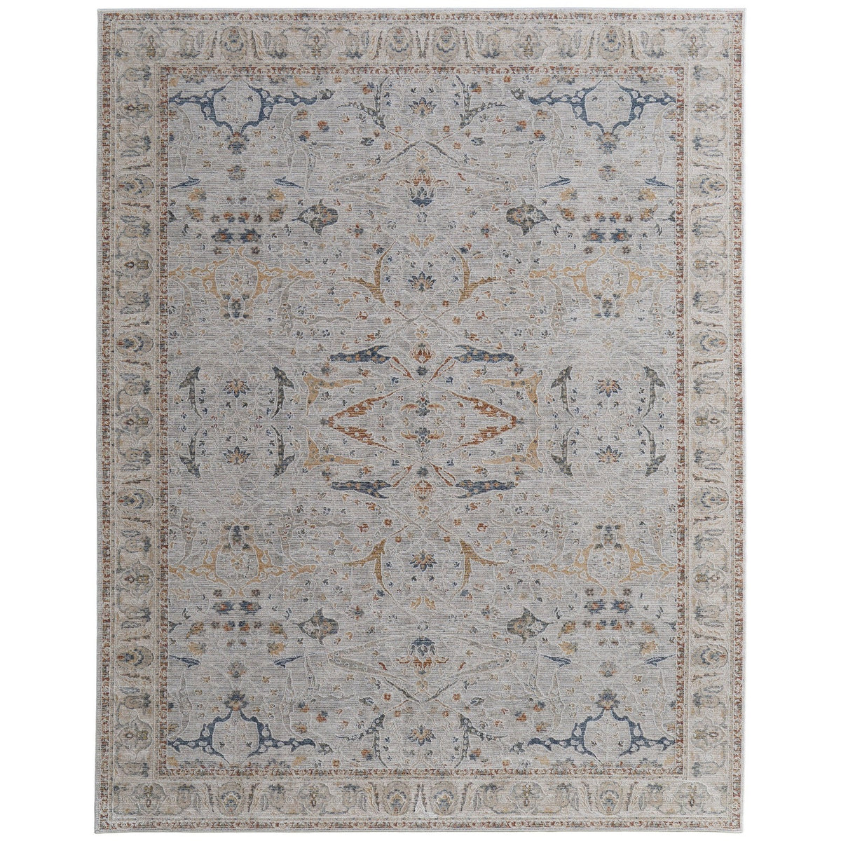 Feizy Pasha 39M4F Transitional Ikat in Ivory/Blue/Taupe