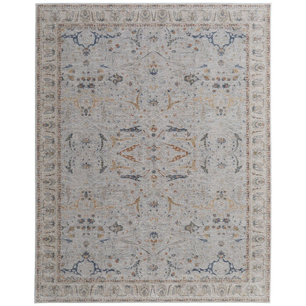 Feizy Pasha 39M4F Transitional Ikat in Ivory/Blue/Taupe
