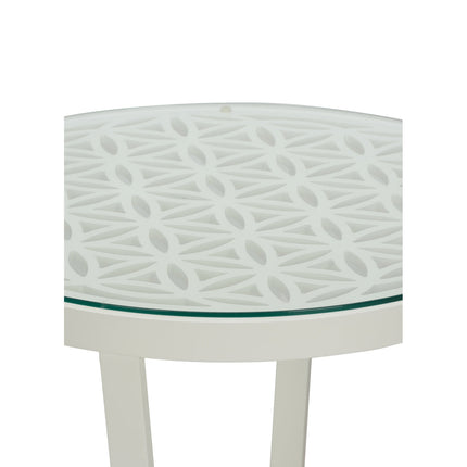 Chelsea House Flower of Life White Side Table