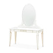 Michael Amini La Marisia Vanity with Mirror - Creamy Pearl