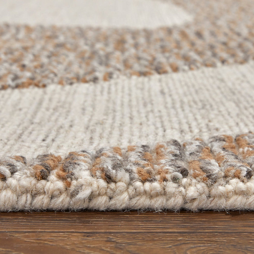 Feizy Pollock 8952F Modern Abstract in Brown/Tan/Ivory