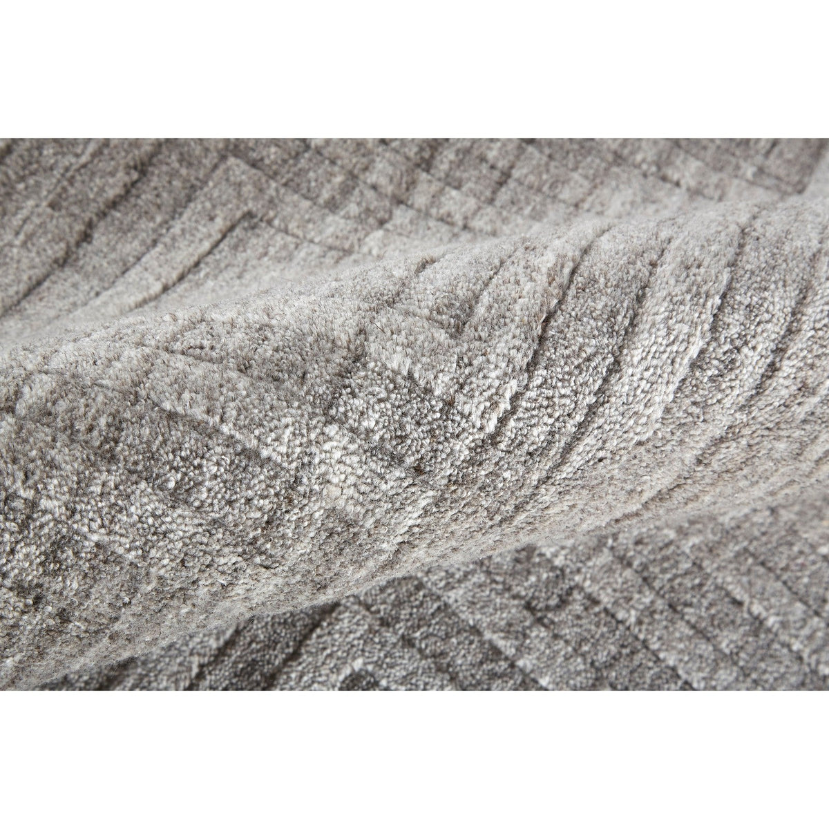 Feizy Redford 8670F Transitional Solid in Gray/Silver