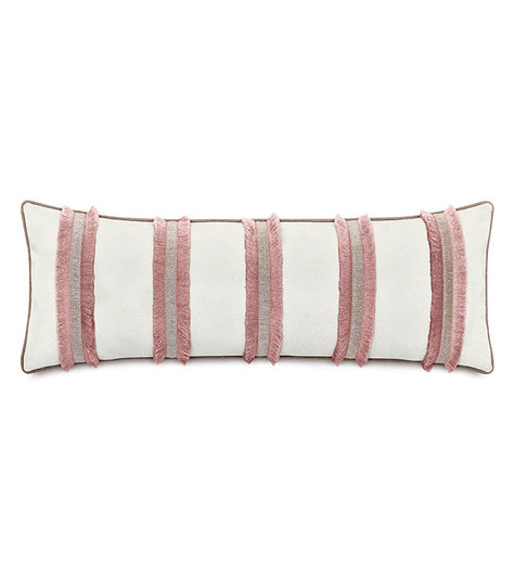 Eastern Accents Emmeline Pink Fringe Decorative Pillow