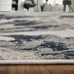 Feizy Micah 39LPF Modern Abstract Rug in Ivory/Black/Taupe