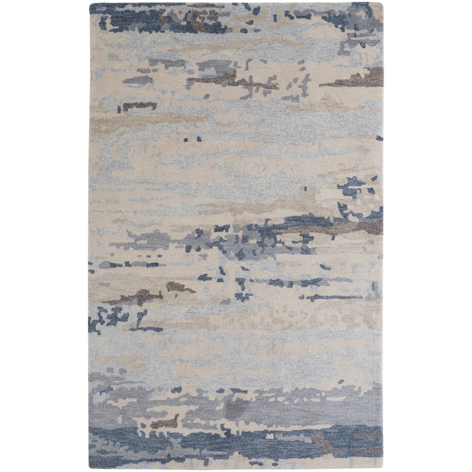 Feizy Everley 8647F Modern Abstract in Blue/Gray/Ivory