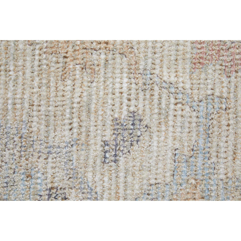 Feizy Caldwell 8976F Transitional Floral & Botanical Rug in Ivory/Tan/Blue
