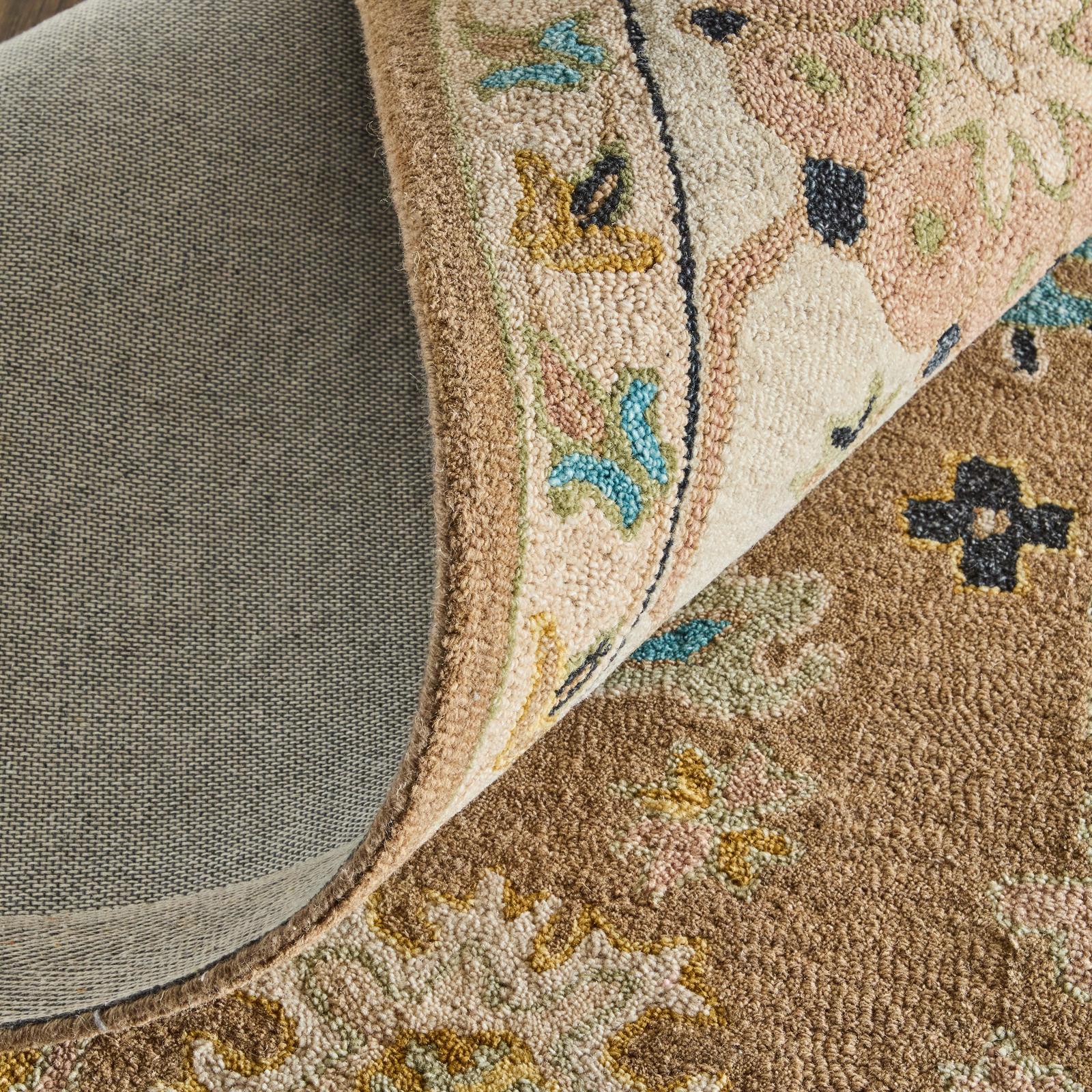 Feizy Springfield 8A45F Traditional Floral & Botanical Rug in Tan/Ivory/Blue