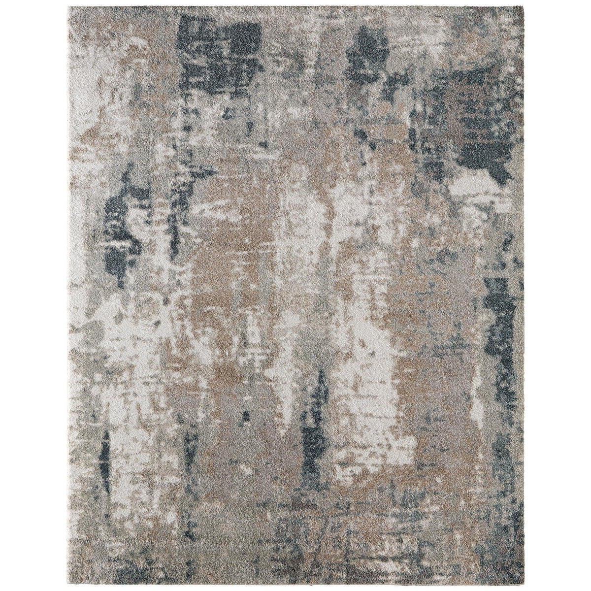 Feizy Richmond 39R6F Modern Abstract Rug in Gray/White/Blue