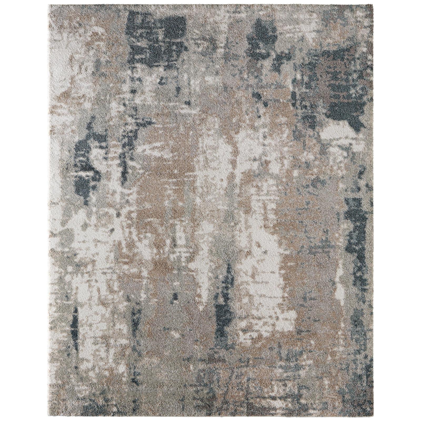 Feizy Richmond 39R6F Modern Abstract Rug in Gray/White/Blue