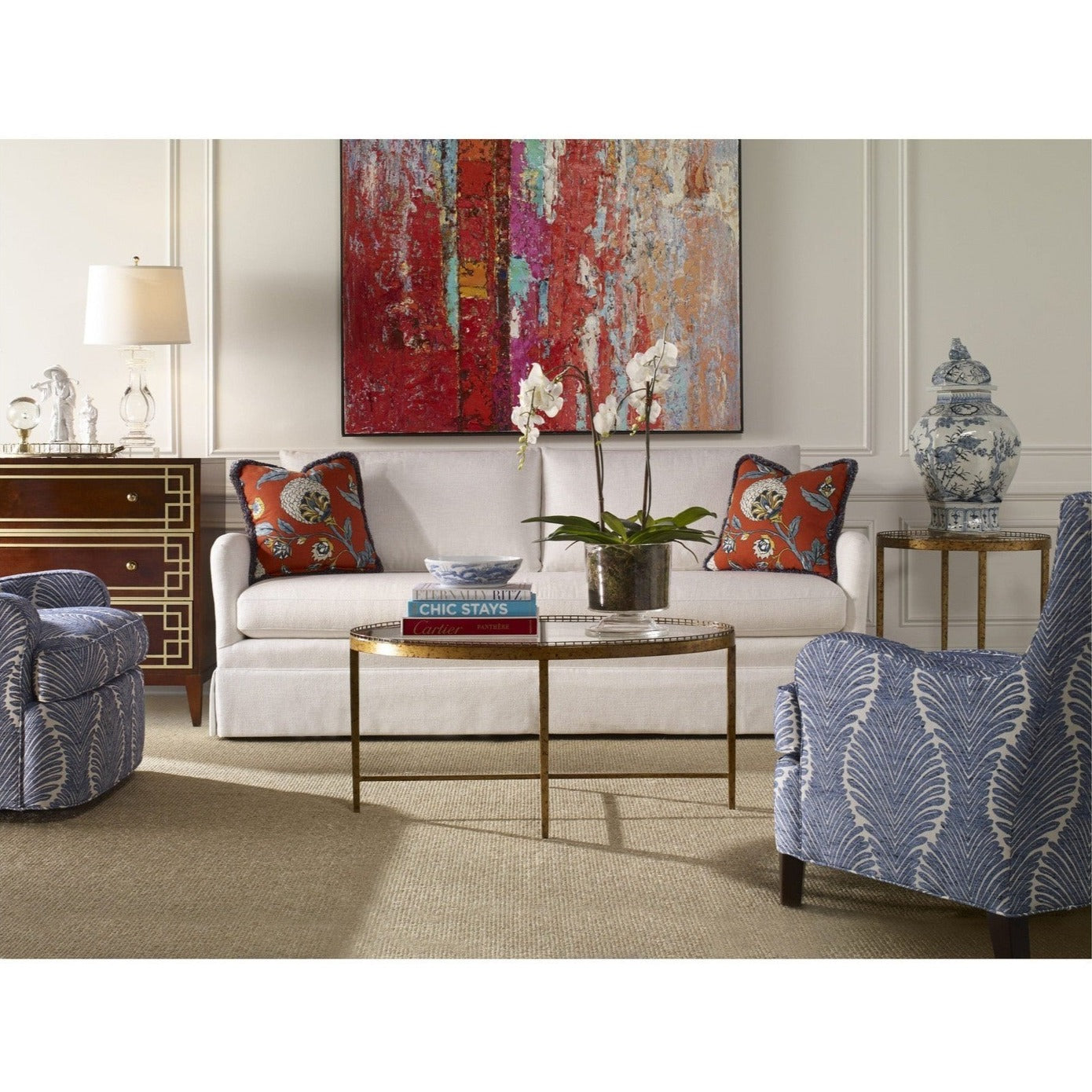 Century Furniture Logan Small Oval Cocktail Table