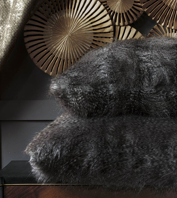 Eastern Accents Indochine Faux Fur Euro Sham