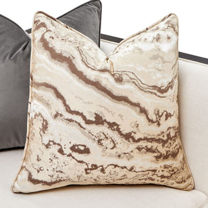 Michael Amini Belmont Place Loveseat - Cream/Espresso