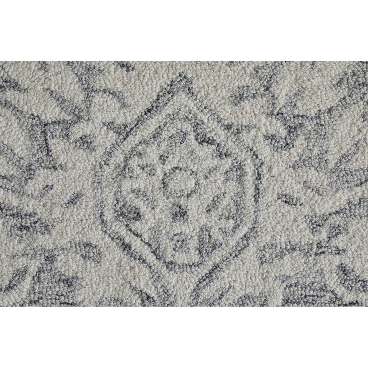 Feizy Belfort 8A27F Traditional Geometric Rug in Gray/White
