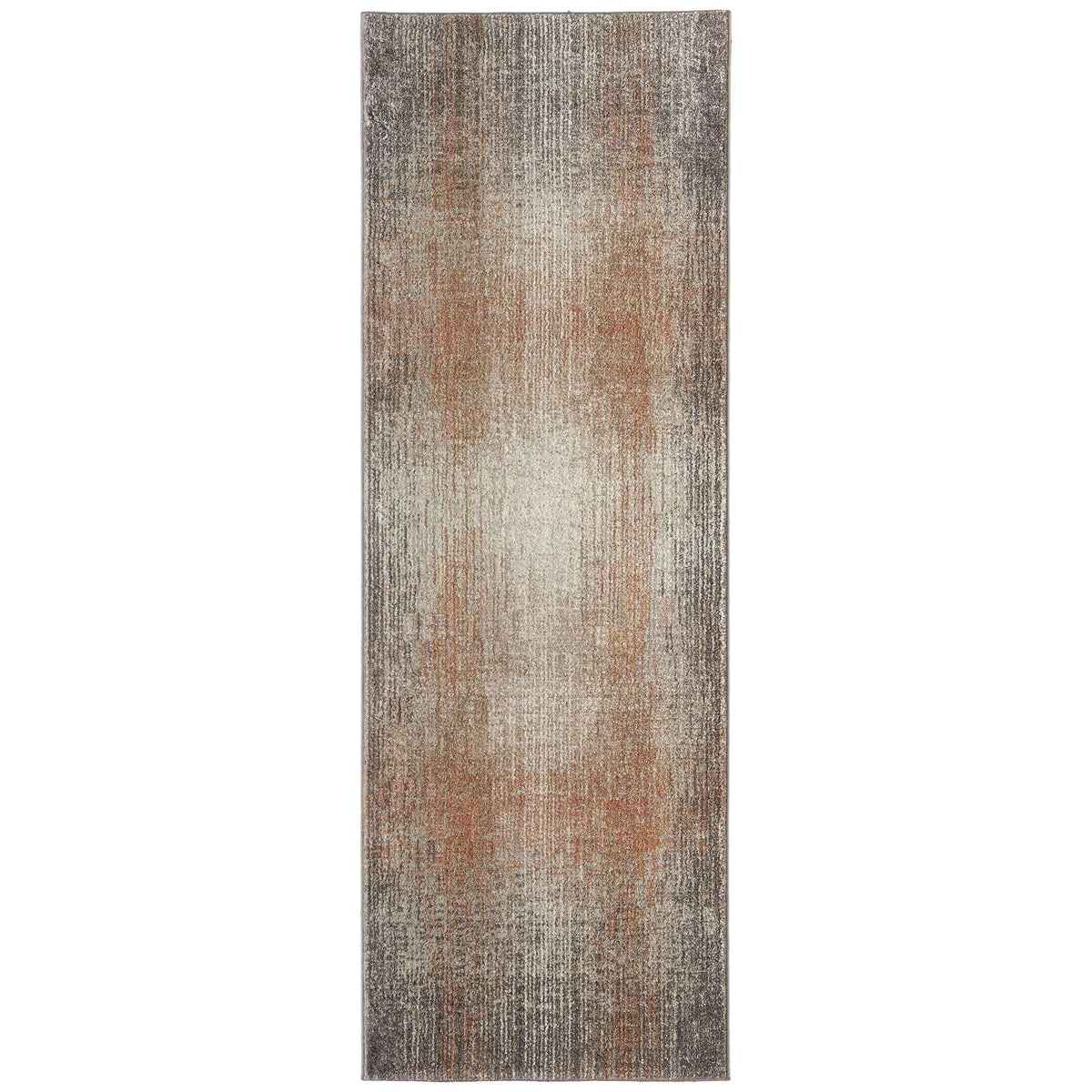 Feizy Eden 39QPF Modern Abstract Rug in Ivory/Taupe/Pink