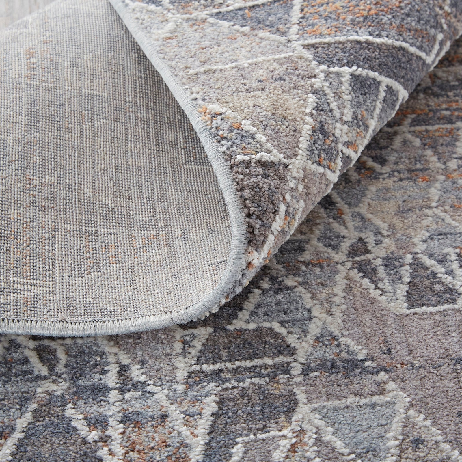 Feizy Francisco 39CZF Transitional Abstract in Gray/Blue/Orange