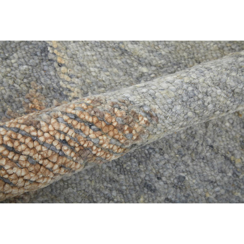 Feizy Grafton 69FMF Transitional Floral & Botanical Rug in Blue/Gray/Yellow