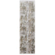 Feizy Cadiz 39FXF Modern Abstract Rug in Green/Gray/Ivory