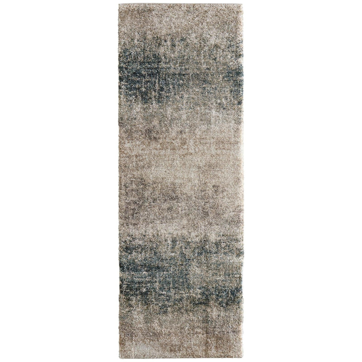 Feizy Richmond 39R5F Modern Abstract Rug in Ivory/Blue/Green