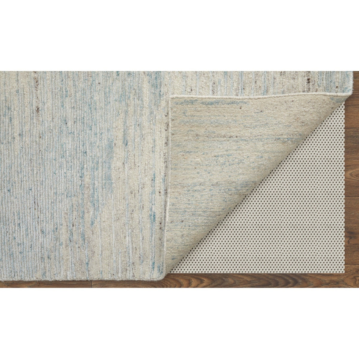 Feizy Brighton 69CHF Modern Abstract in Blue/Ivory/Silver