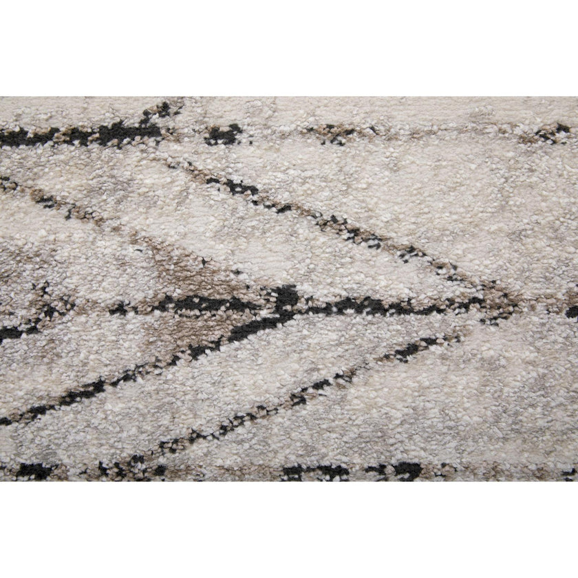 Feizy Vancouver 39NTF Modern Geometric Rug in Ivory/Tan/Brown