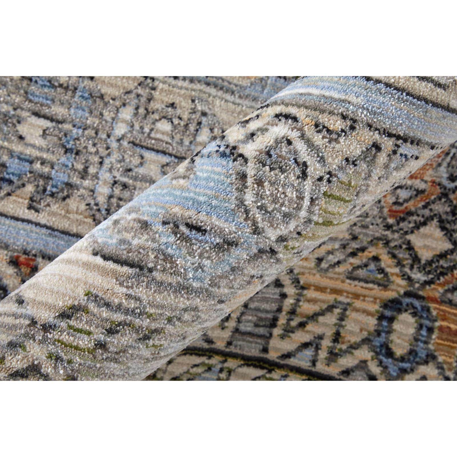 Feizy Melrose 39P0F Transitional Distressed Rug in Gray/Red/Blue