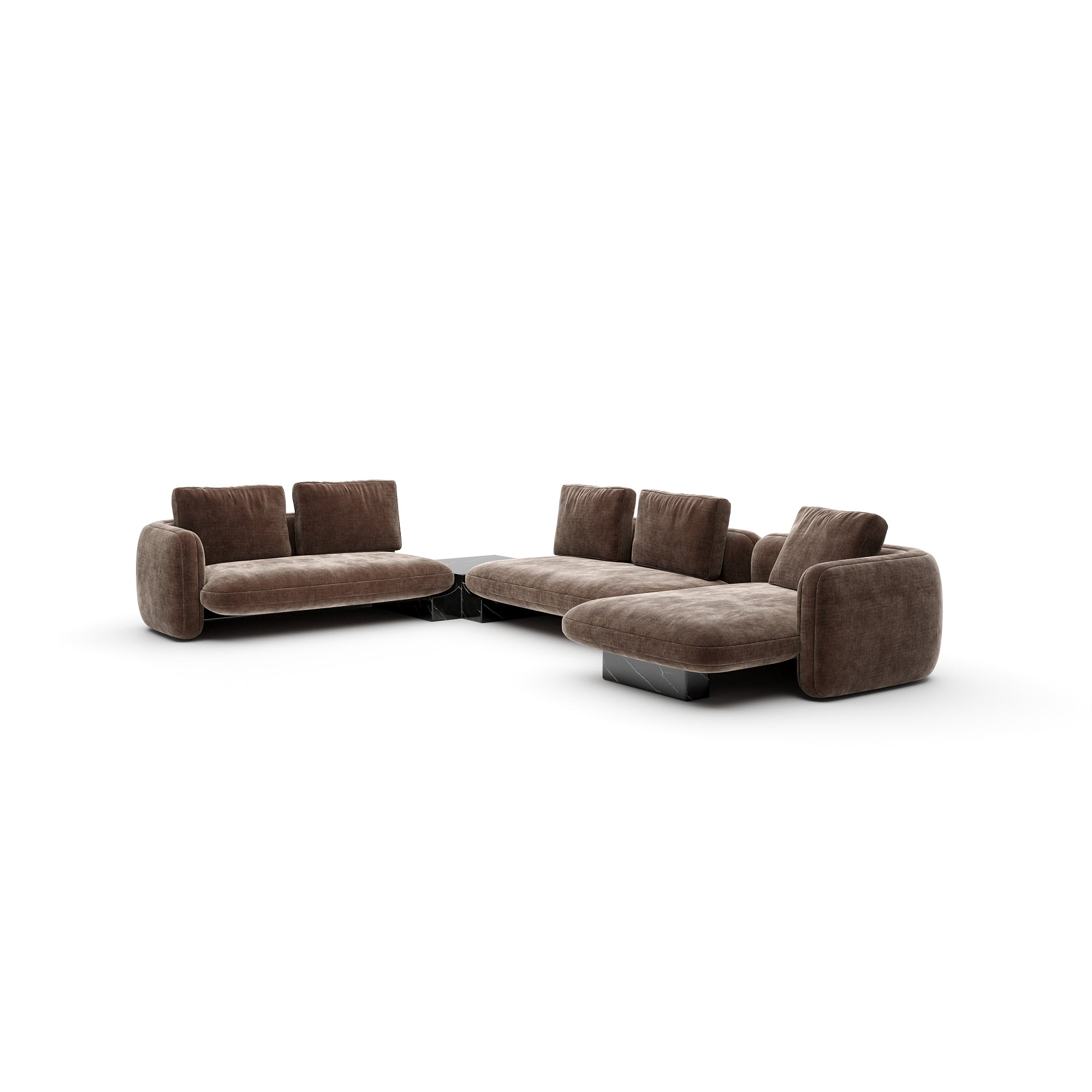 Caracole Overlap Sectional Modular Components