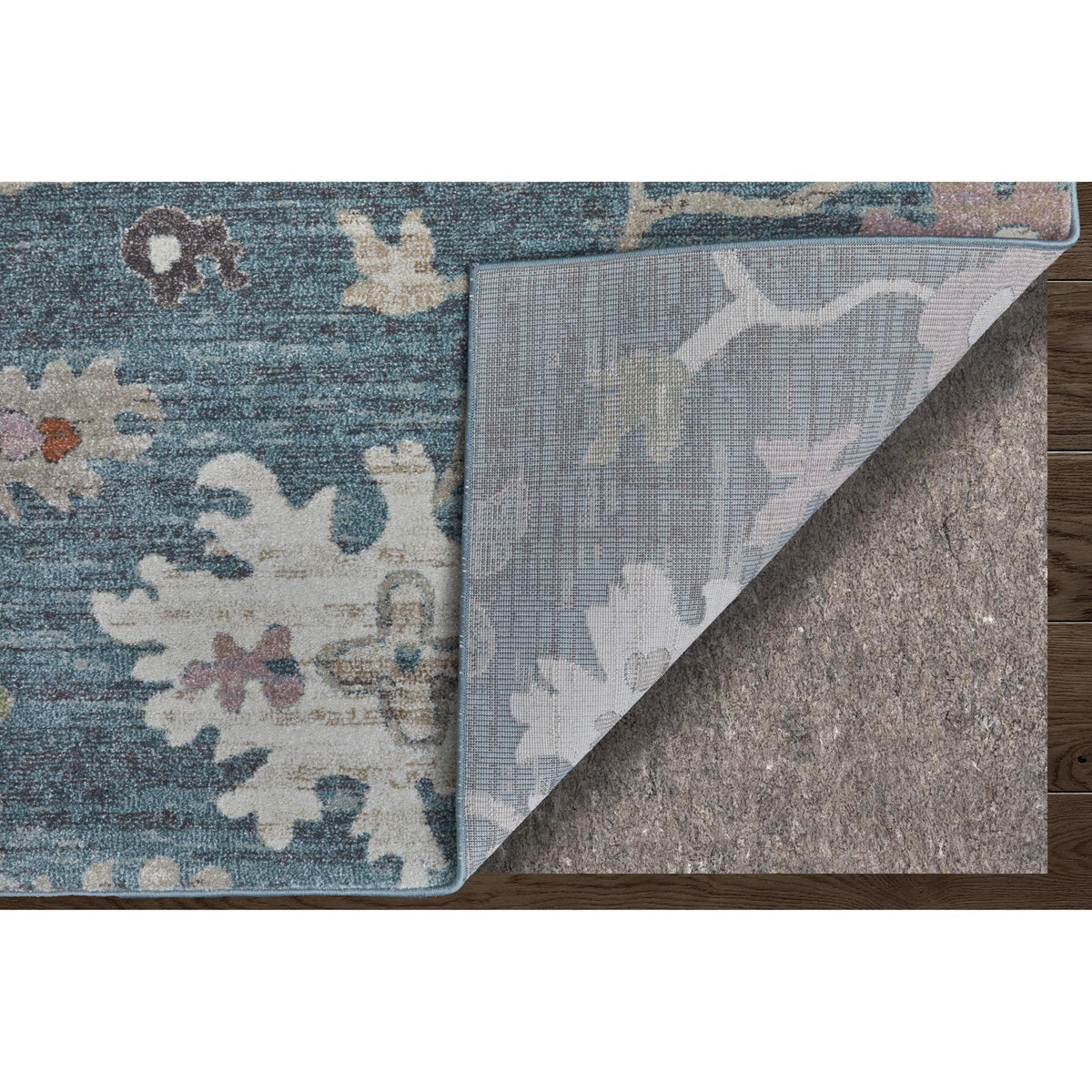 Feizy Dartmouth 39QMF Transitional Abstract Rug in Blue/Ivory/Pink