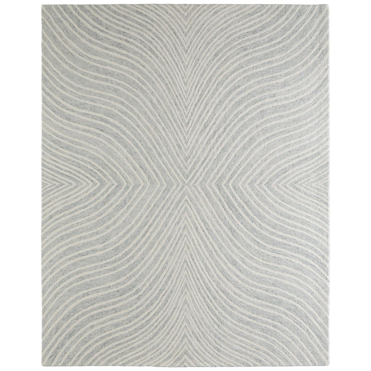 Feizy Wallace 8A41F Modern Abstract Rug in Gray/Ivory