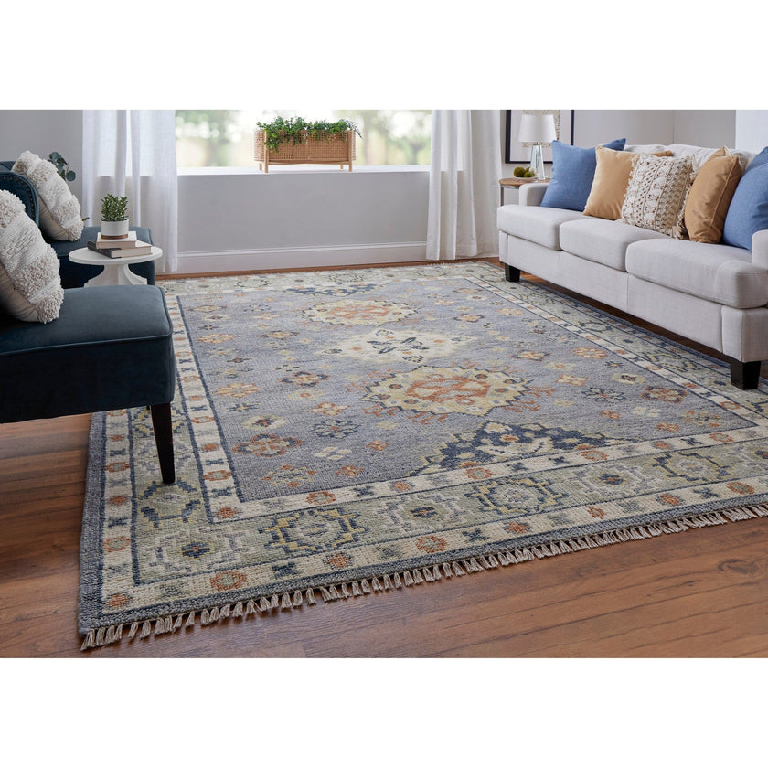 Feizy Fillmore 69CIF Transitional Diamond in Blue/Taupe/Gray
