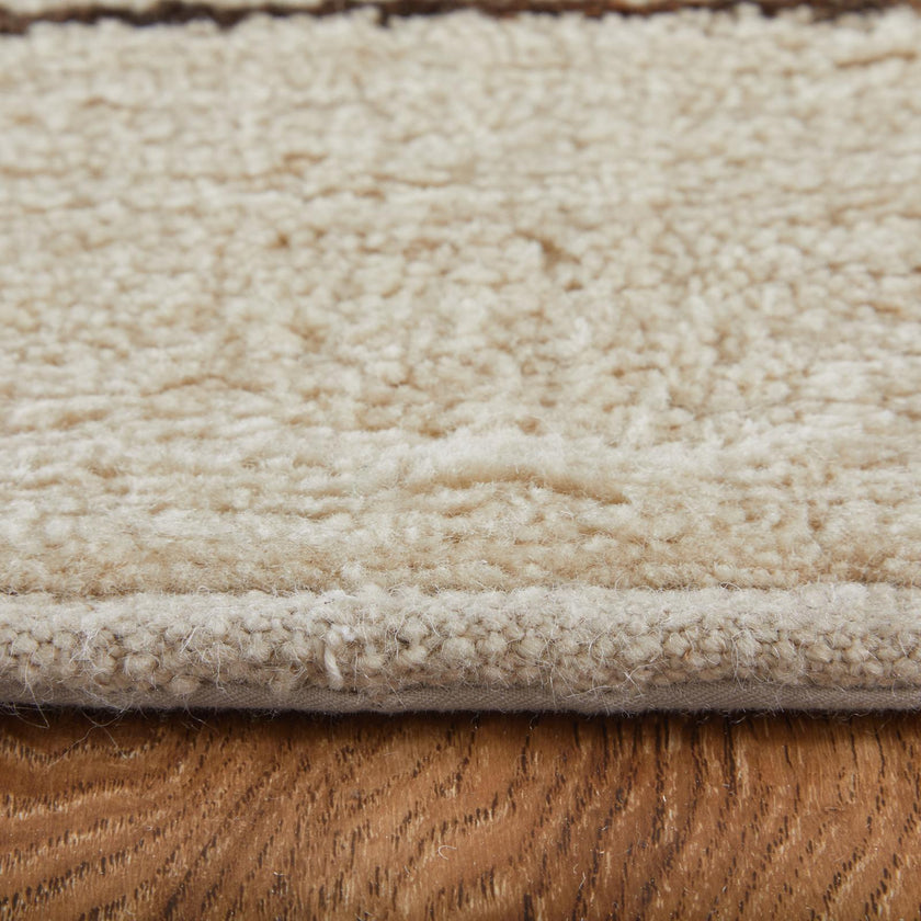 Feizy Agape 69H7F Modern Abstract Rug in Ivory/Brown