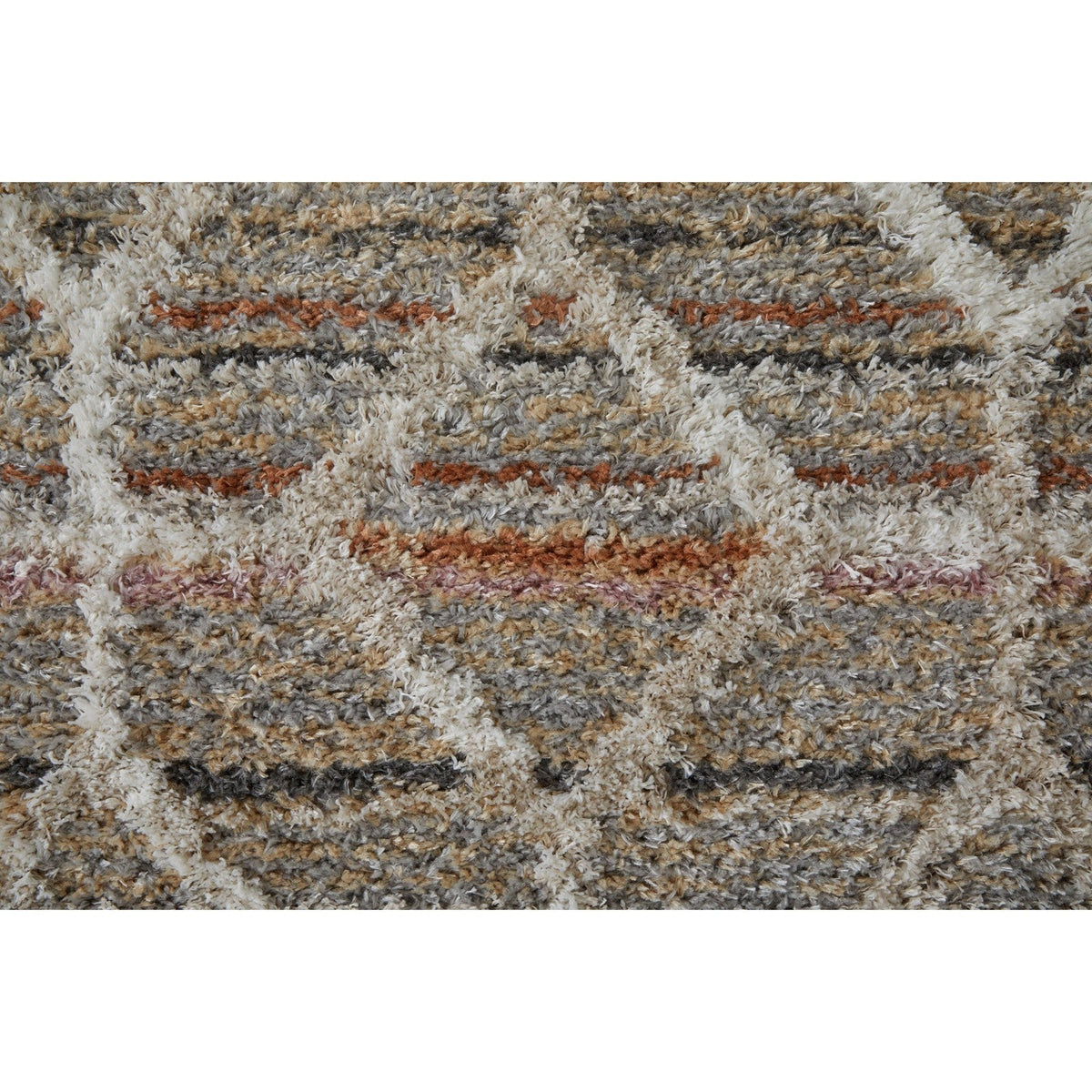 Feizy Mynka 39ICF Transitional Diamond in Tan/Taupe/Ivory