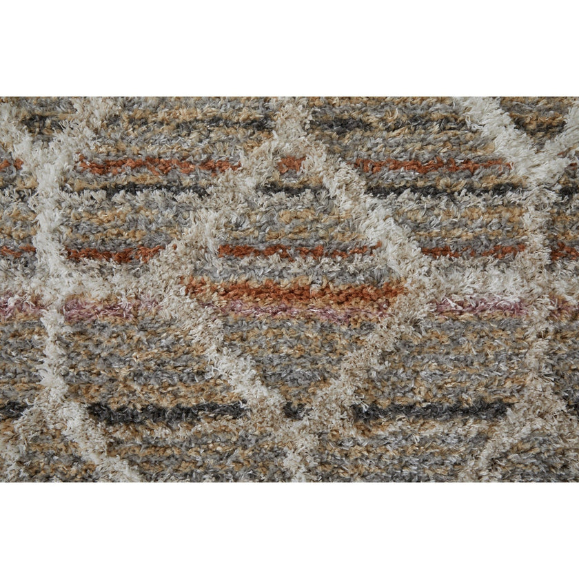 Feizy Mynka 39ICF Transitional Diamond in Tan/Taupe/Ivory