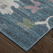 Feizy Dartmouth 39QMF Transitional Abstract Rug in Blue/Ivory/Pink
