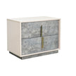 Michael Amini Pavira 2-Drawer Nightstand - Stone