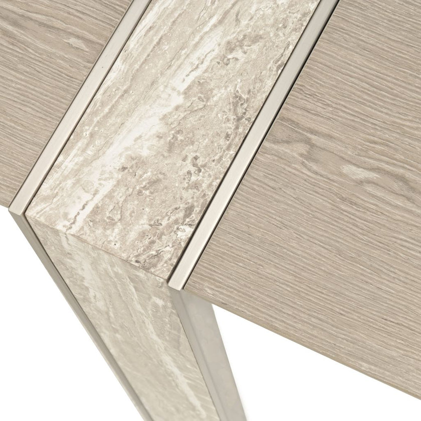 Michael Amini Lotus Bay Narrow Rectangular Dining Table - Sand