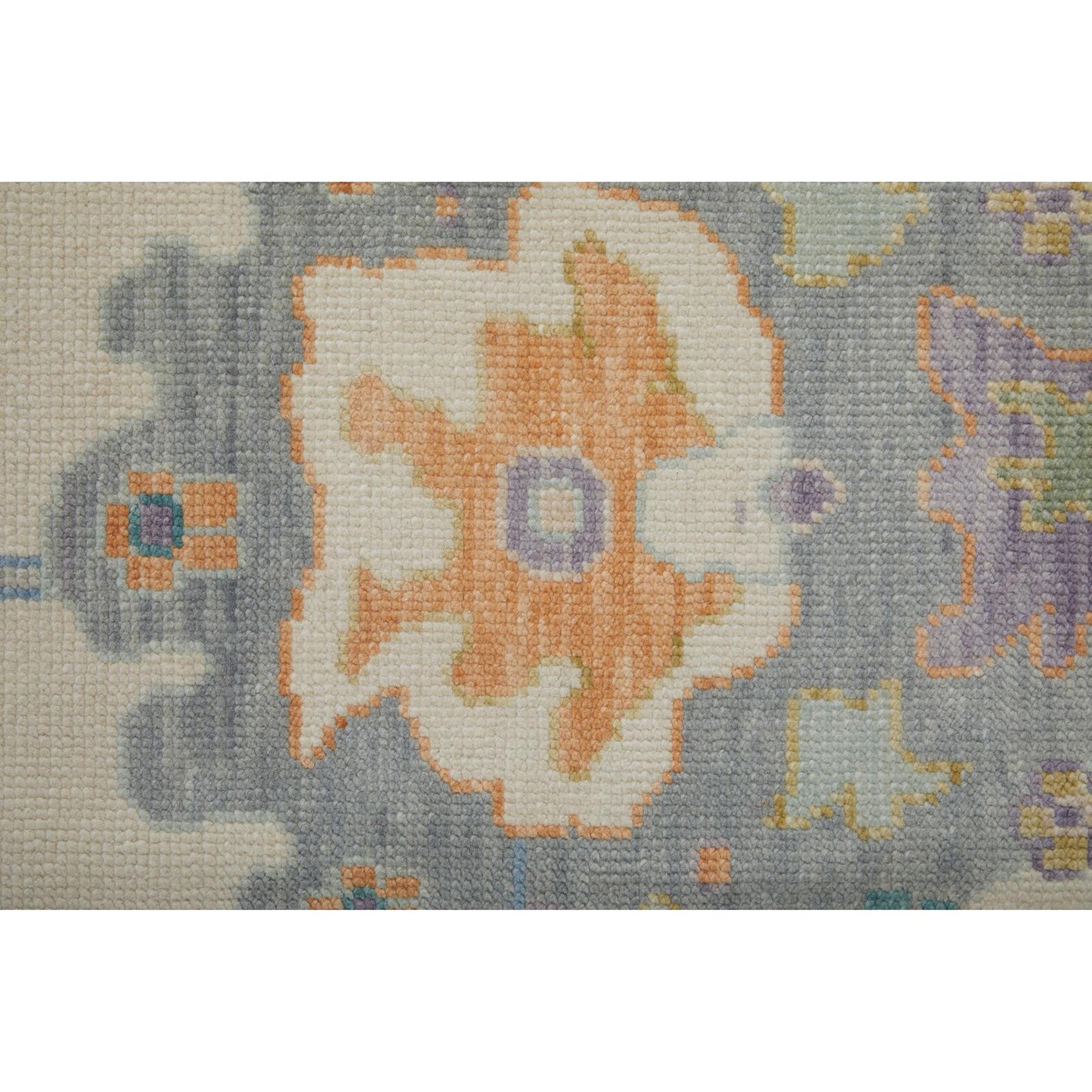 Feizy Karina 69G9F Transitional Floral & Botanical Rug in Ivory/Orange/Blue